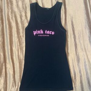 Medium Pink Taco Vegas tank
